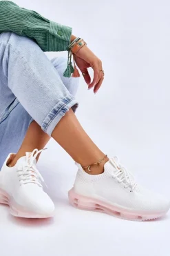 Damskie Wsuwane Skarpetkowe Buty GOE JJ2N4079 Białe