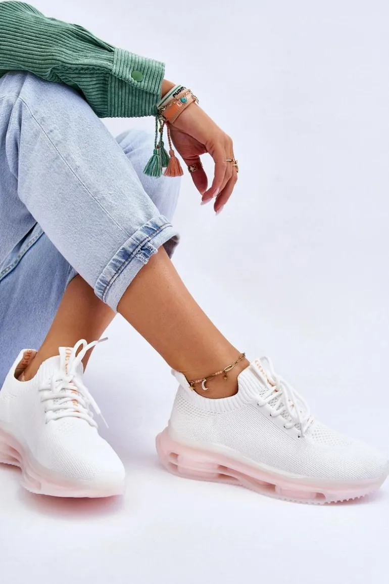 Damskie Wsuwane Skarpetkowe Buty GOE JJ2N4079 Białe