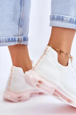 Damskie Wsuwane Skarpetkowe Buty GOE JJ2N4079 Białe