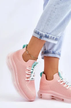 Damskie Wsuwane Skarpetkowe Buty GOE JJ2N4081 Jasnoróżowe