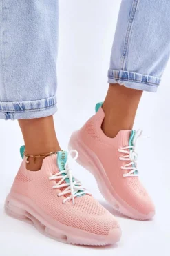 Damskie Wsuwane Skarpetkowe Buty GOE JJ2N4081 Jasnoróżowe