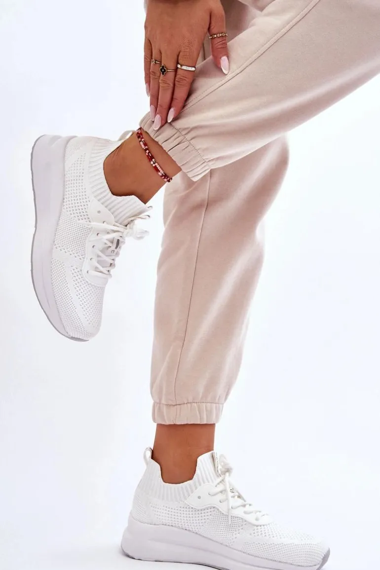 Damskie Wsuwane Sneakersy Cross Jeans LL2R4031C Białe