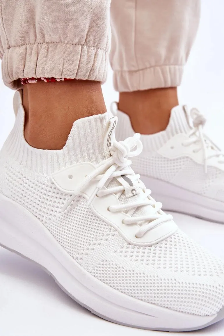 Damskie Wsuwane Sneakersy Cross Jeans LL2R4031C Białe