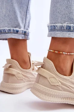 Damskie Wsuwane Sneakersy Big Star LL274714 Beżowe
