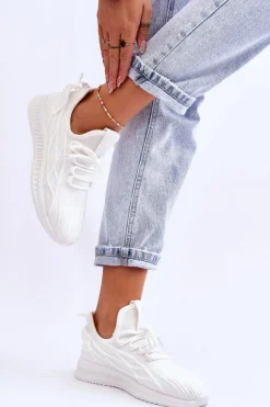 Damskie Wsuwane Sneakersy Big Star LL274712 Białe