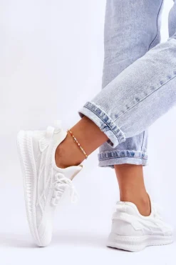 Damskie Wsuwane Sneakersy Big Star LL274712 Białe