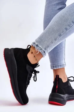 Damskie Wsuwane Sneakersy Cross Jeans LL2R4032C Czarne