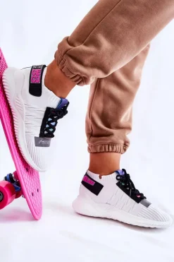 Damskie Wsuwane Sportowe Buty Sneakersy Białe Klayra