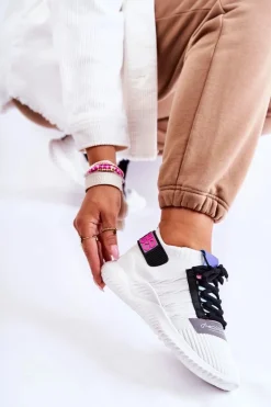 Damskie Wsuwane Sportowe Buty Sneakersy Białe Klayra