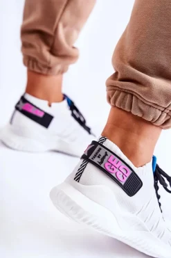 Damskie Wsuwane Sportowe Buty Sneakersy Białe Klayra