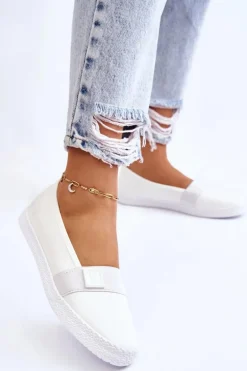 Damskie Wsuwane Tenisówki Big Star LL274201 Białe