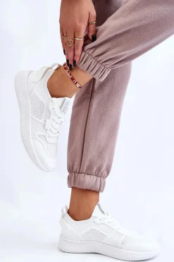 Damskie Wygodne Sneakersy Memory Foam System Big Star LL274415 Białe