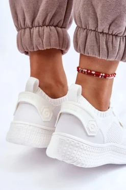 Damskie Wygodne Sneakersy Memory Foam System Big Star LL274415 Białe