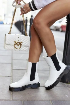 Damskie Wysokie Botki Sztyblety Białe Nemoreva