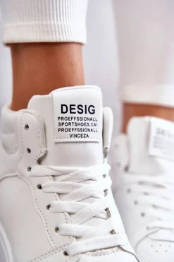 Damskie Wysokie Buty Sportowe Białe Trisa