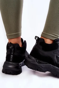 Damskie Wysokie Buty Sportowe Memory Foam System Big Star KK274356 Czarne