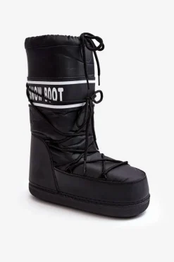 Damskie Wysokie Śniegowce Czarne Venila