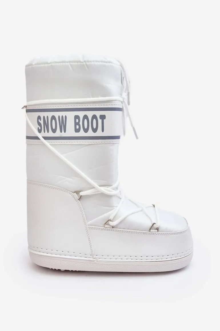 Damskie Wysokie Śniegowce Białe Venila