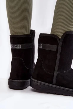 Damskie Wysokie Śniegowce Big Star KK274618 Czarne