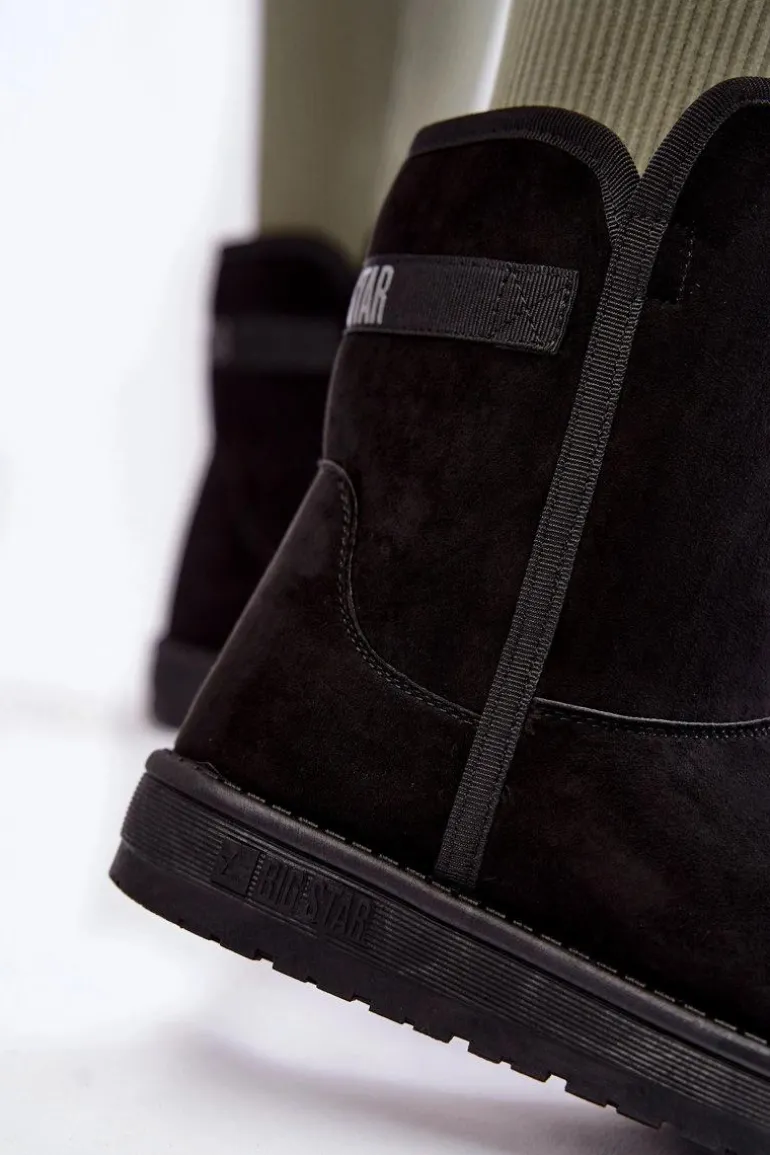 Damskie Wysokie Śniegowce Big Star KK274618 Czarne