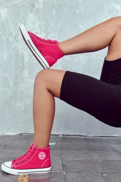 Damskie Wysokie Trampki Big Star JJ274210 Fuksja