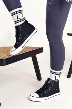 Damskie Wysokie Trampki Big Star DD274330 Czarne