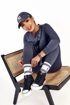 Damskie Wysokie Trampki Big Star DD274330 Czarne