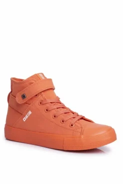 Damskie Wysokie Trampki Big Star FF274583 Pomarańczowe