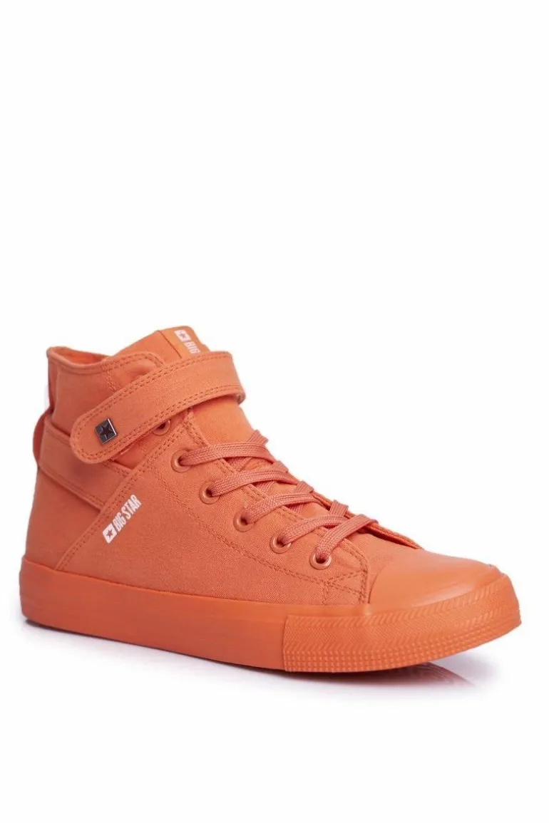 Damskie Wysokie Trampki Big Star FF274583 Pomarańczowe
