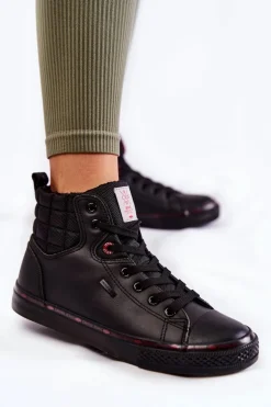 Damskie Wysokie Trampki Cross Jeans KK2R4058C Czarne