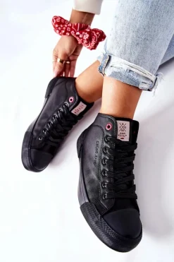 Damskie Wysokie Trampki Cross Jeans II2R4032C Czarne