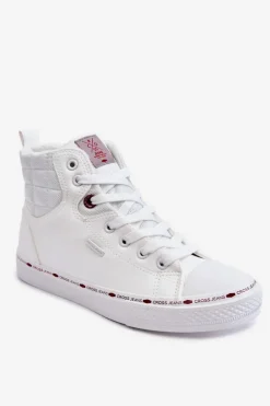 Damskie Wysokie Trampki Cross Jeans KK2R4060C Białe