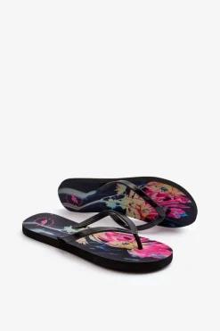 Damskie Wzorzyste Japonki Klapki 4FRMM00FFLIF138-90S Multikolor