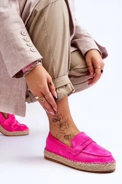 Damskie Zamszowe Espadryle Fuksja Keyla