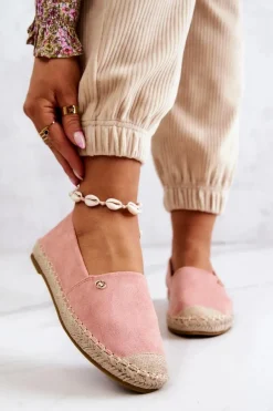 Damskie Zamszowe Espadryle Różowe Joaquin