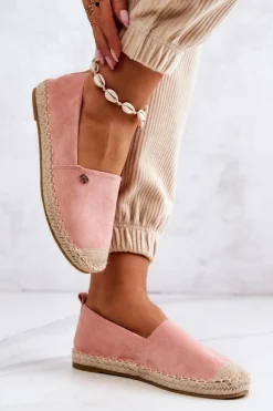 Damskie Zamszowe Espadryle Różowe Joaquin