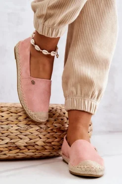 Damskie Zamszowe Espadryle Różowe Joaquin