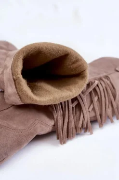 Damskie Zamszowe Kozaki Kowbojki Lewski 3094/F Szare