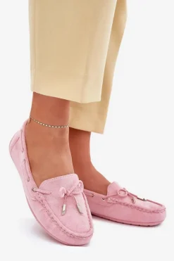 Damskie Zamszowe Mokasyny Jasnoróżowe Si Passione