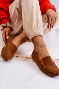 Damskie Zamszowe Mokasyny Big Star JJ274660 Camel