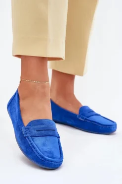 Damskie Zamszowe Mokasyny Kobaltowe Lenvie