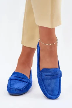 Damskie Zamszowe Mokasyny Kobaltowe Lenvie
