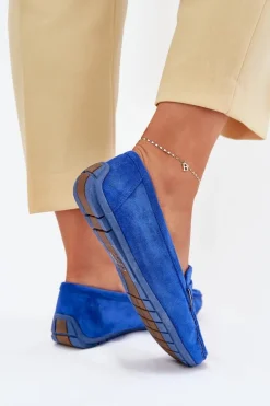 Damskie Zamszowe Mokasyny Kobaltowe Lenvie