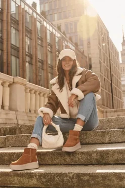 Damskie Zamszowe Śniegowce Maciejka 06257-29 Brązowe