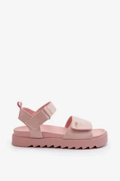 Damskie Zamszowe Sandały Na Platformie Big Star NN274701 Różowe