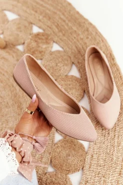 Delikatne Baleriny W Szpic Vinceza 2209 Różowe