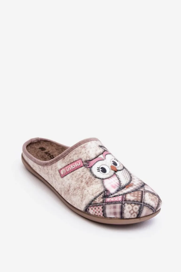 Domowe Klapki Klapki Sowa Inblu GF000018 Beżowe