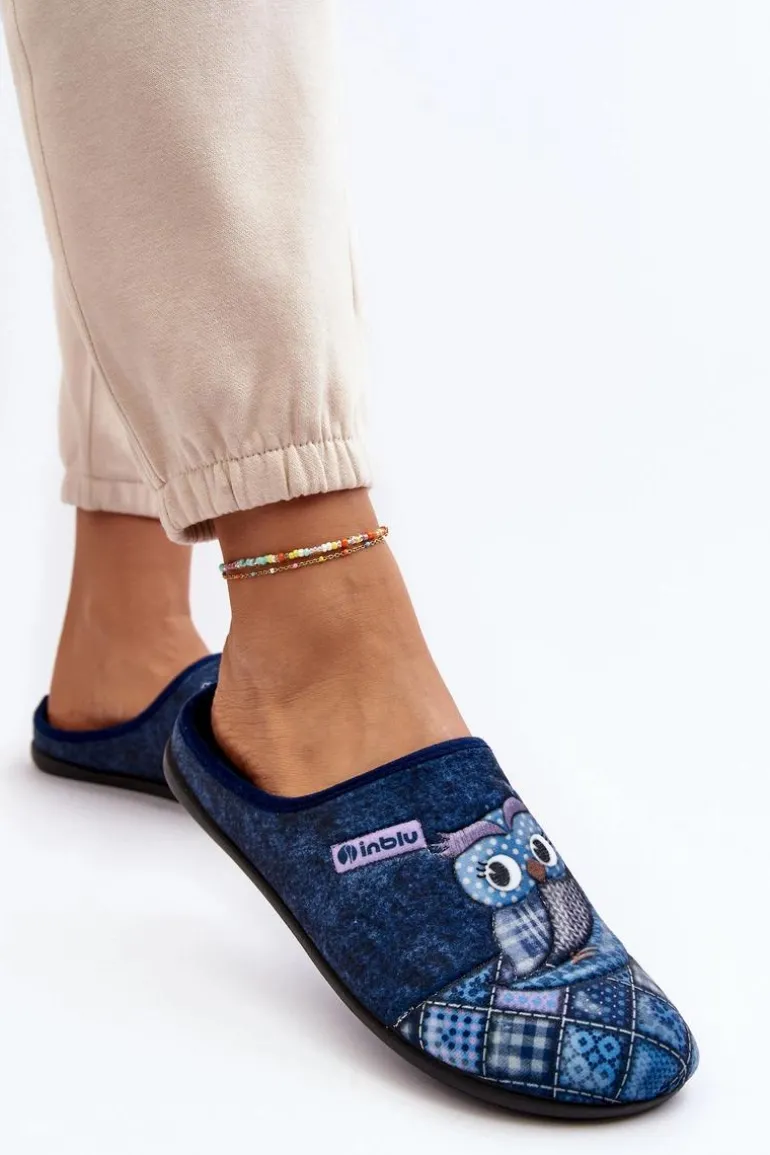 Domowe Klapki Klapki Sowa Inblu GF000018 Granatowe