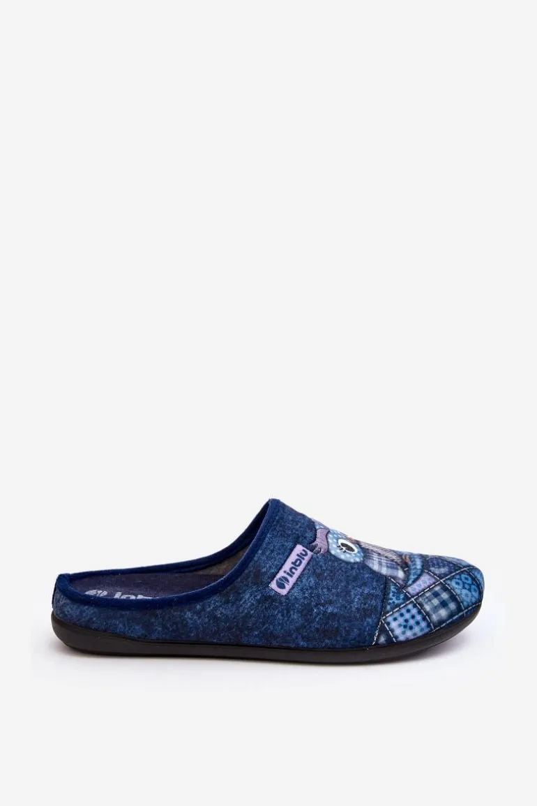 Domowe Klapki Klapki Sowa Inblu GF000018 Granatowe