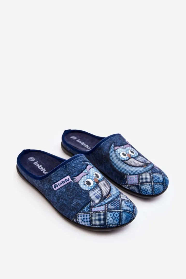 Domowe Klapki Klapki Sowa Inblu GF000018 Granatowe
